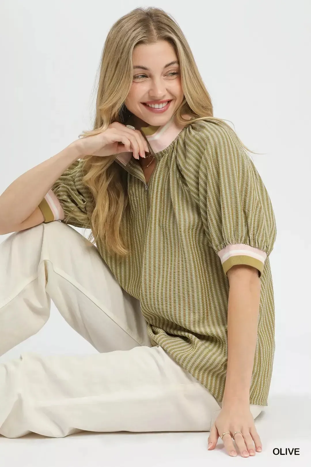 Umgee Botanical Print Blouse sold by Zulily product image thumbnail 4