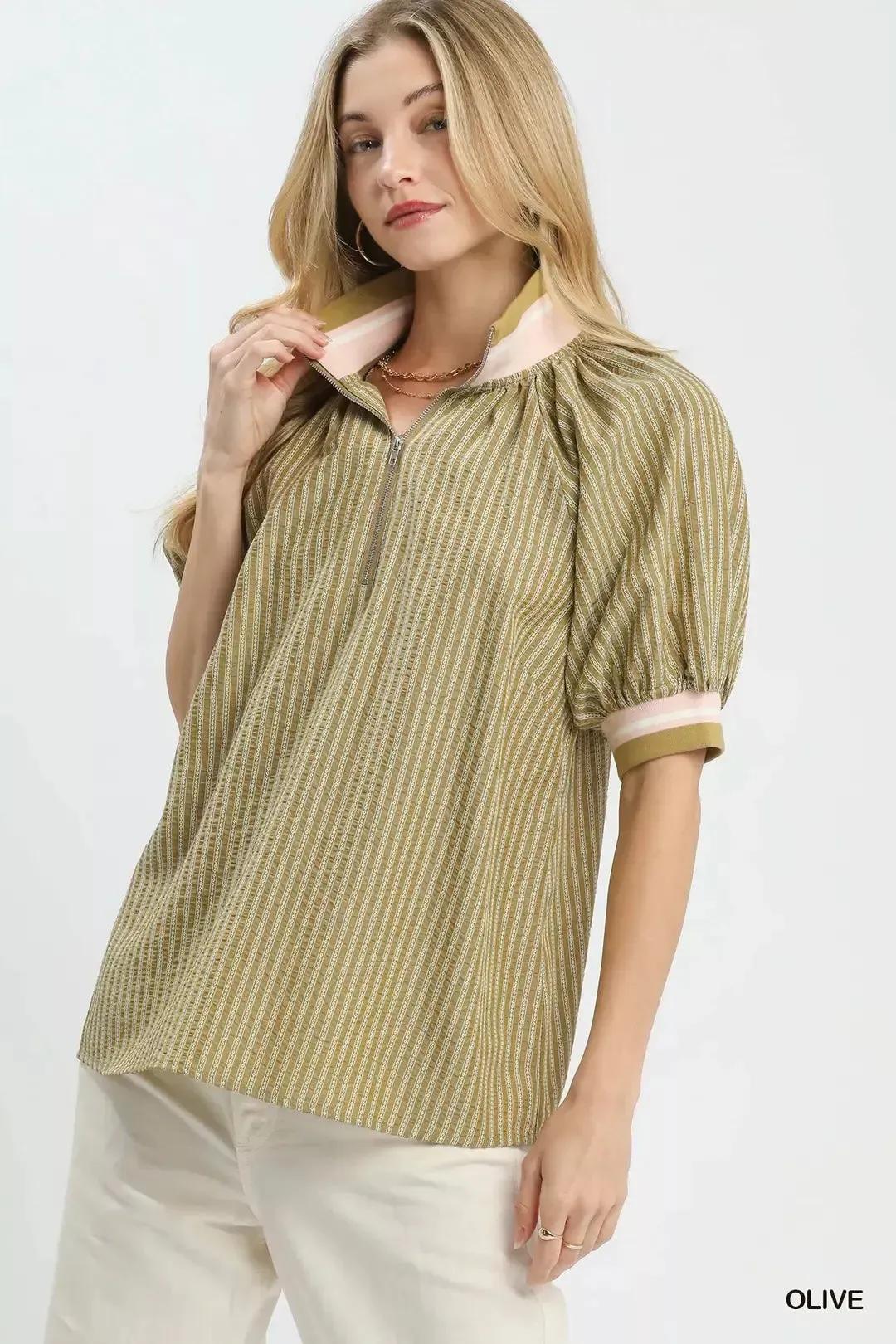 Umgee Botanical Print Blouse sold by Zulily
