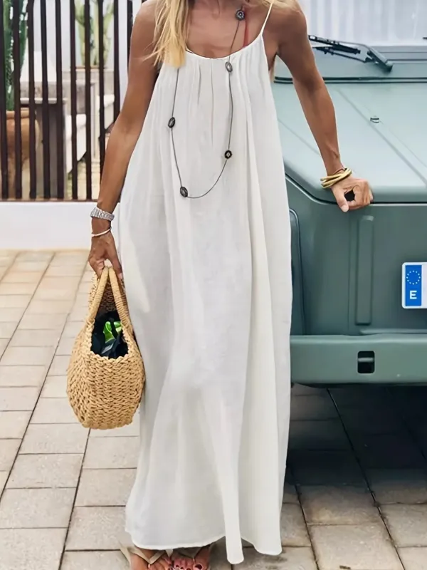Backless Scoop Neck Maxi Dress made by Zulily