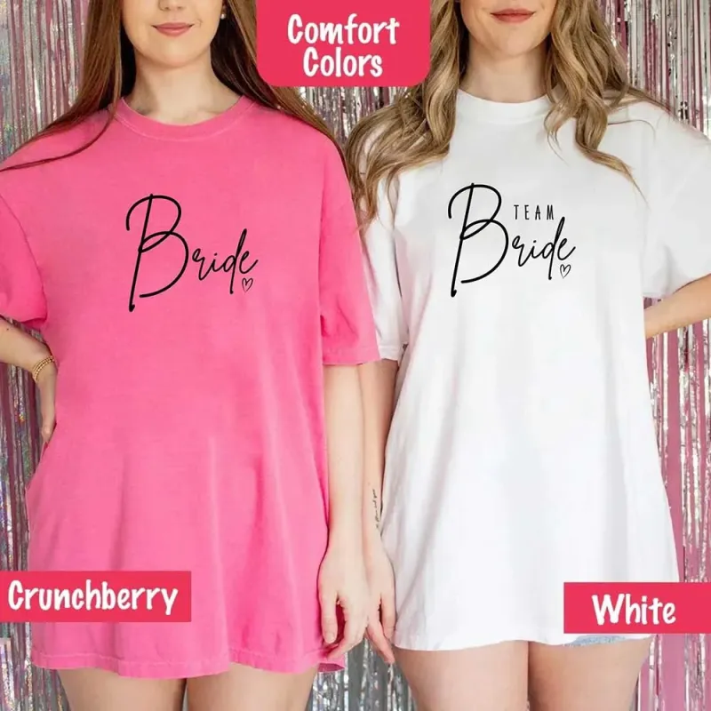 Team Bride Comfort Colors Shirts β Bride, Bridesmaid, Bachelorette Party & Proposal Gift Tees made by Zulily