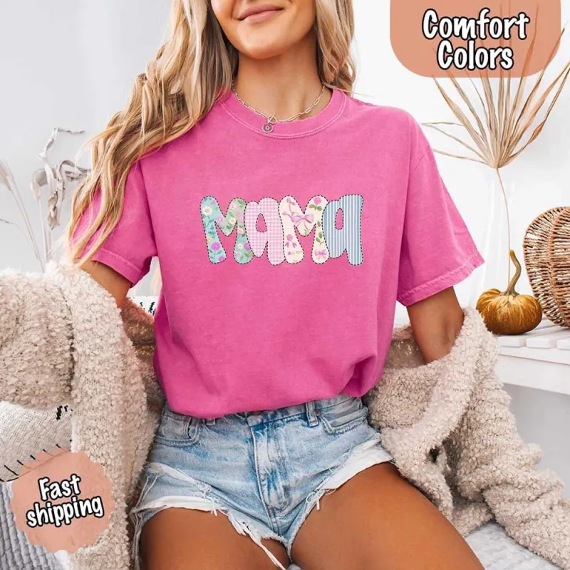 Floral Mama Comfort Colors Tee – Spring Mom Shirt or Mother’s Day Gift made by Zulily