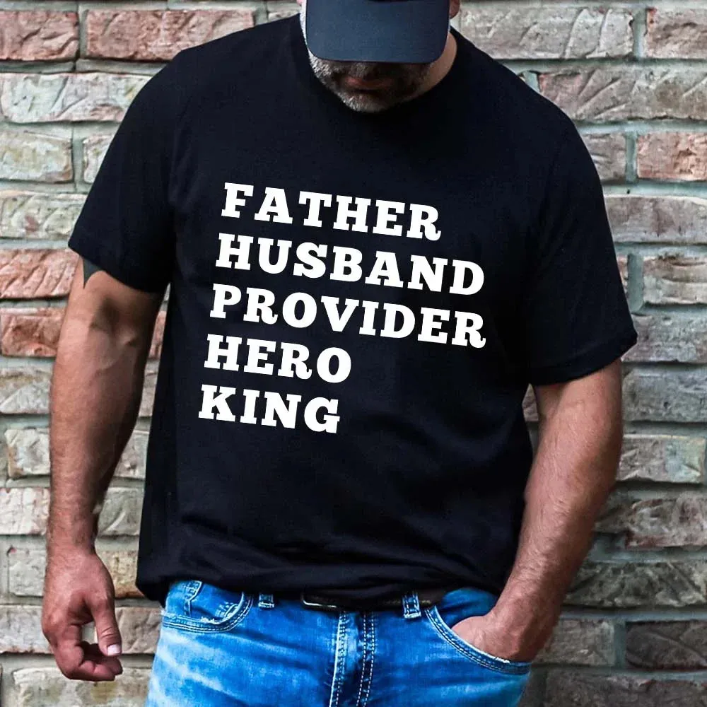 Father Husband Provider Hero King T-shirt sold by Zulily product image thumbnail 2