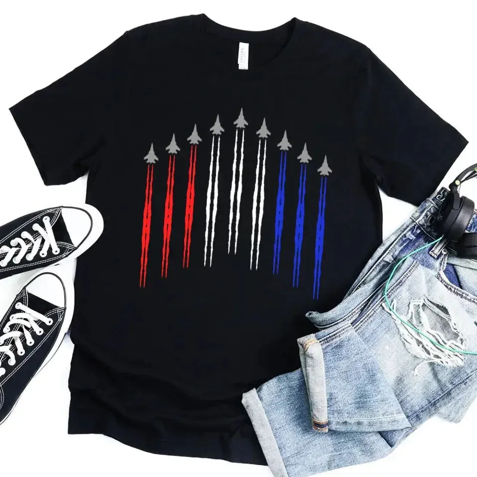 Air Force Flyover Red White And Blue Adult T-shirt sold by Zulily