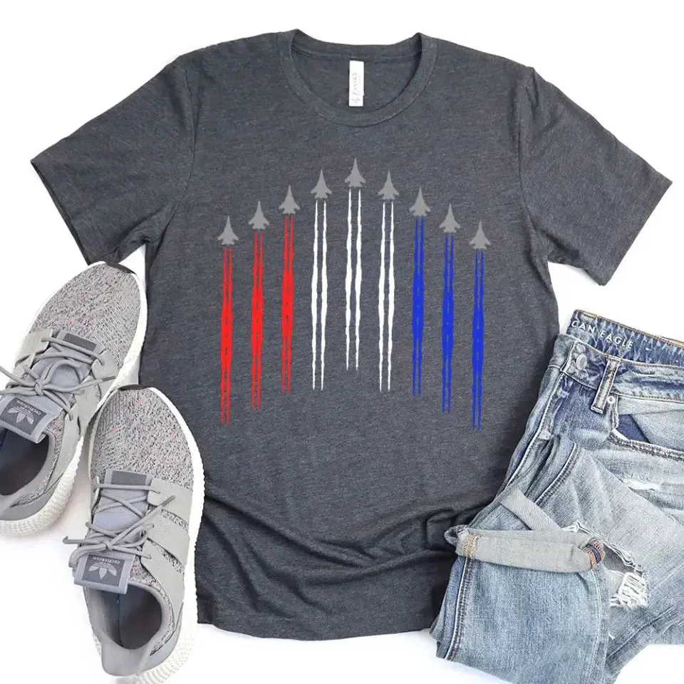Air Force Flyover Red White And Blue Adult T-shirt sold by Zulily product image thumbnail 2