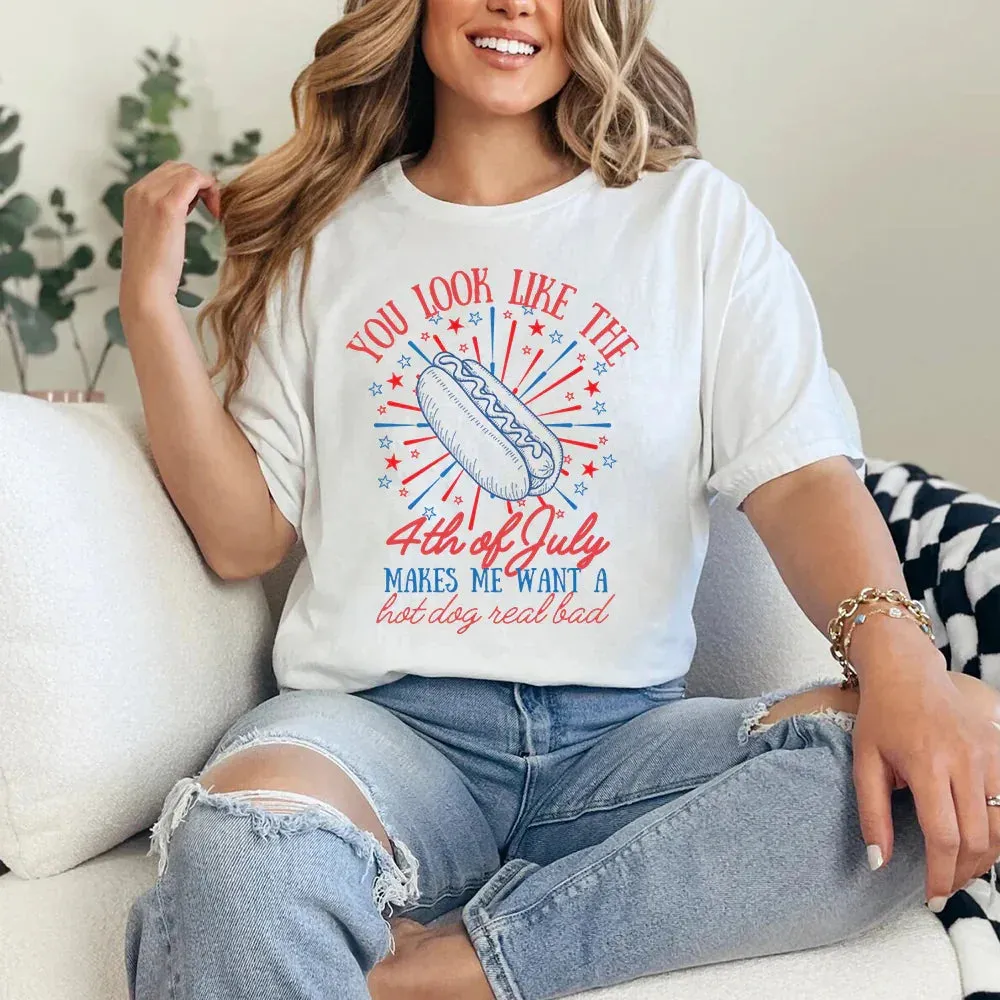 You Look Like the 4th of July Hot Dog Shirt – Funny Independence Day T-Shirt sold by Zulily product image thumbnail 2