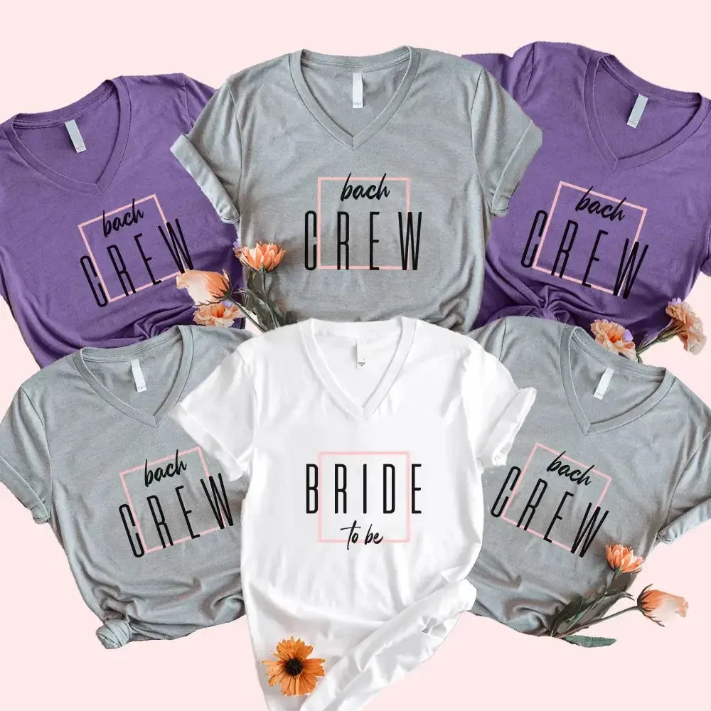 Bach Crew Bride To be Party Bachelorette V-Neck T-shirt sold by Zulily