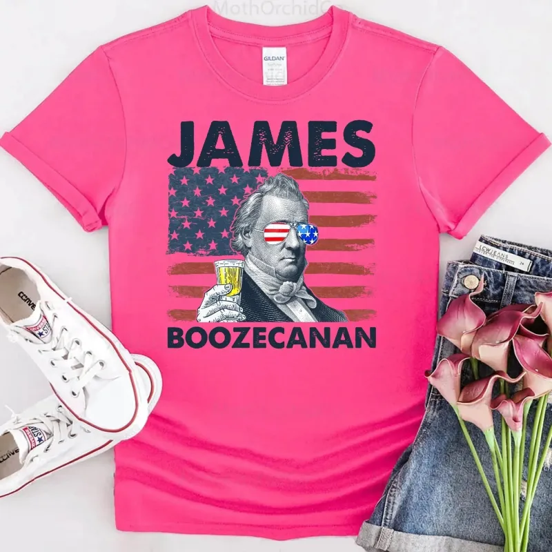 James Boozecanan 4th of July Shirt – Funny Presidential Drinking Tee made by Zulily