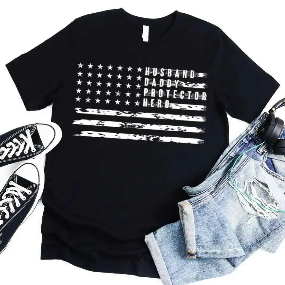 American Dad Flag Patriotic Father's Day T-shirt sold by Zulily product image thumbnail 2