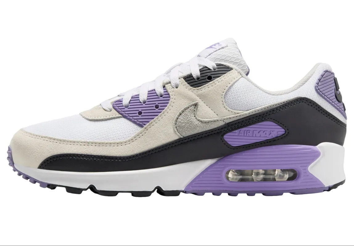 [dm0029-114] Mens Nike Air Max 90 'white Dusty Amethyst' made by Nike
