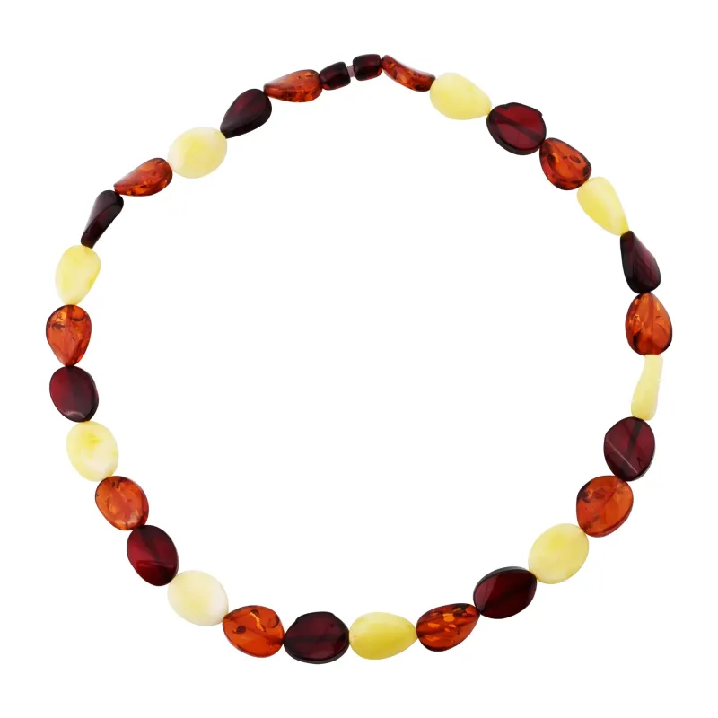 Multi Color Amber Graduated Bead Statement Necklace made by Zulily