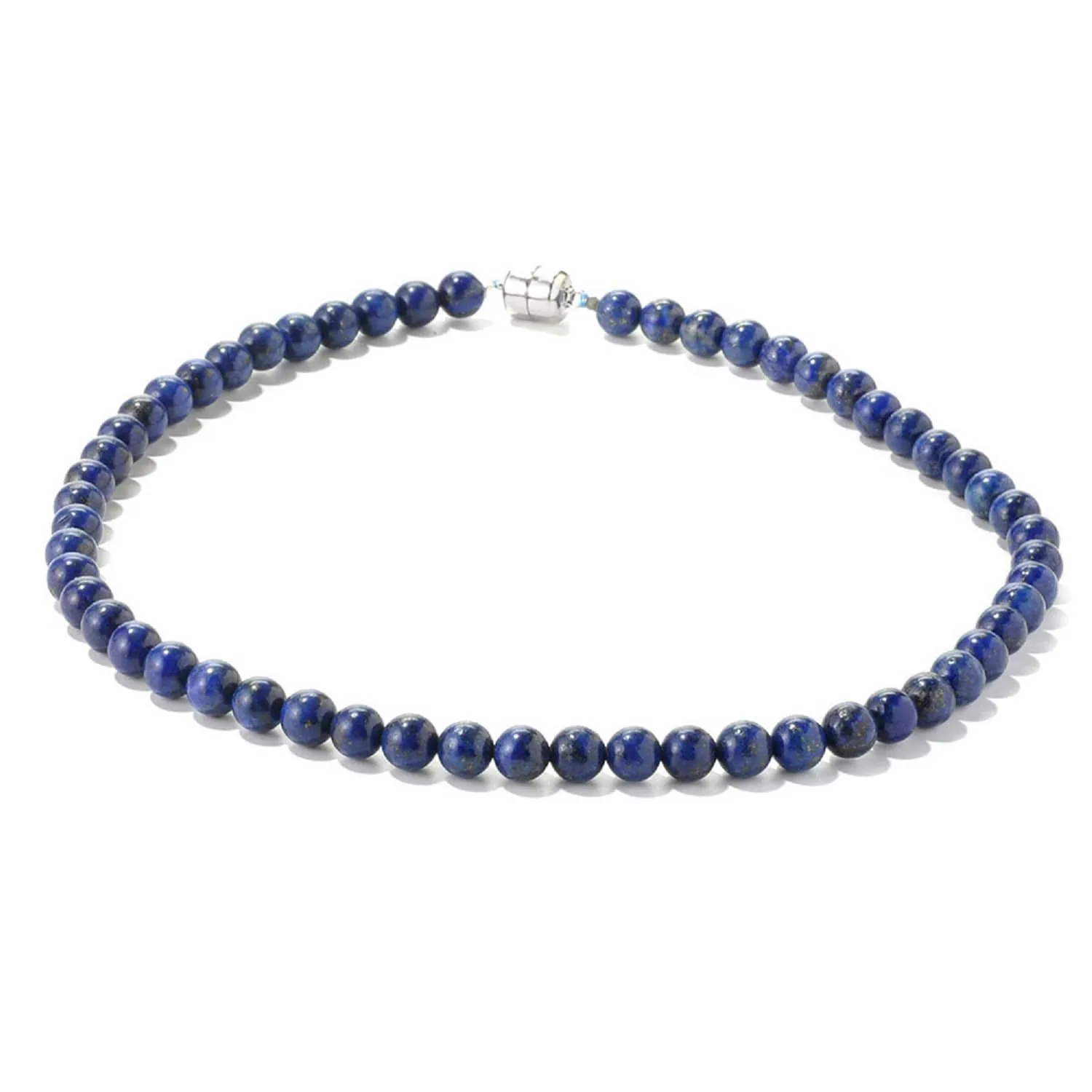 Sterling Silver Lapis Lazuli Beaded Necklace sold by Zulily