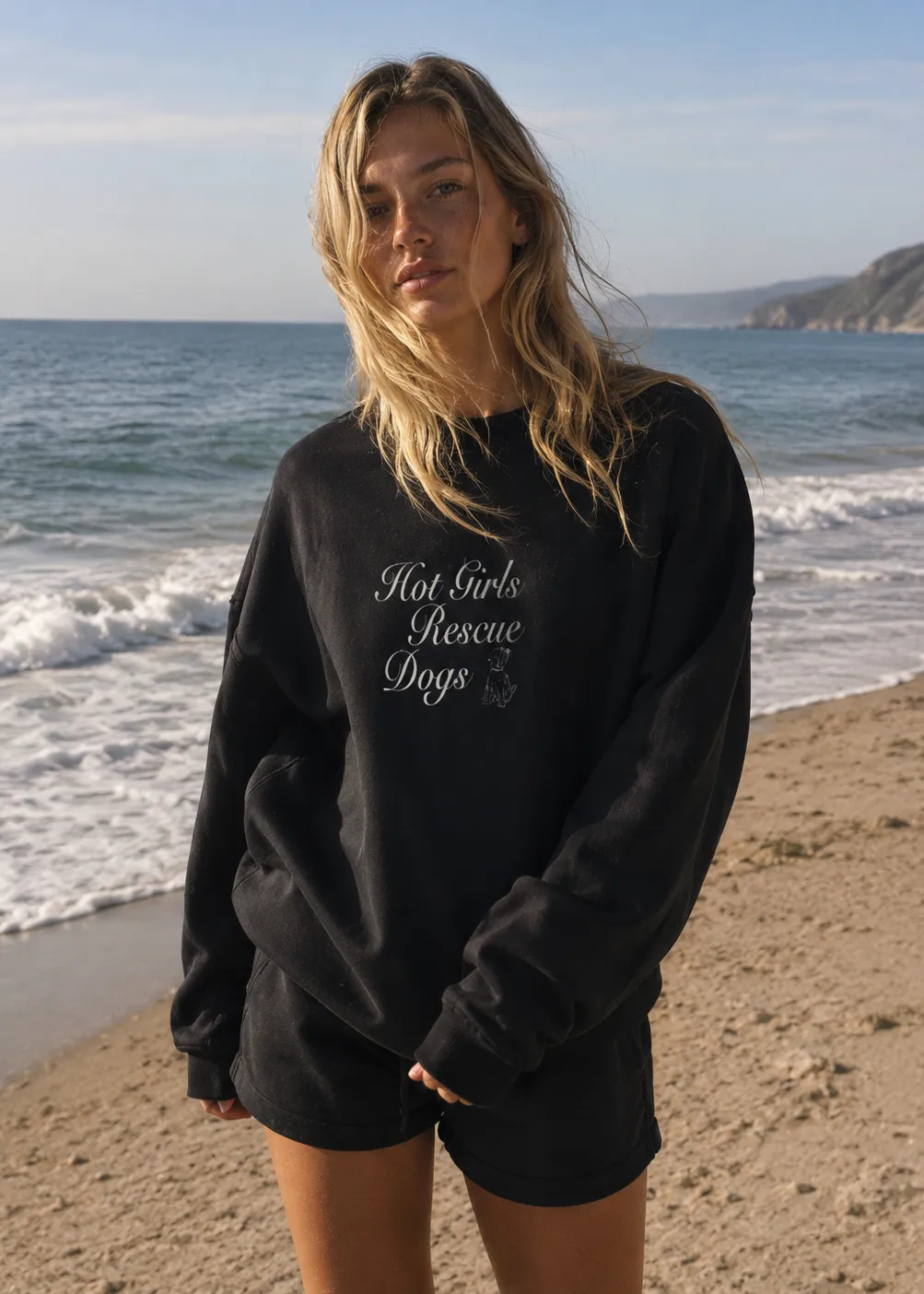 Hot Girls Rescue Dogs Crewneck sold by Zulily