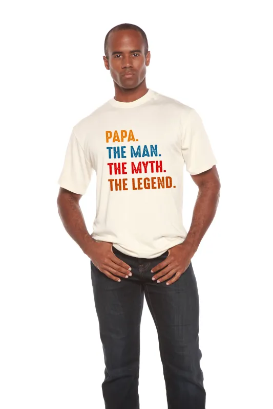 Papa, the Man, the Myth, the Legend Men's Bamboo Viscose/Organic Cotton Short Sleeve Graphic T-Shirt made by Zulily