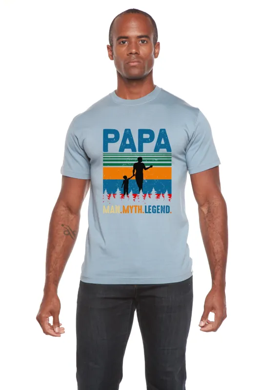 Papa Man, Myth, Legend Men's Bamboo Viscose/Organic Cotton Short Sleeve Graphic T-Shirt made by Zulily