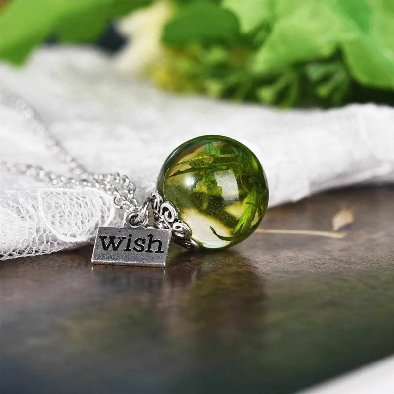 Balloon Vine & Resin Wish Pendant Necklace made by Zulily