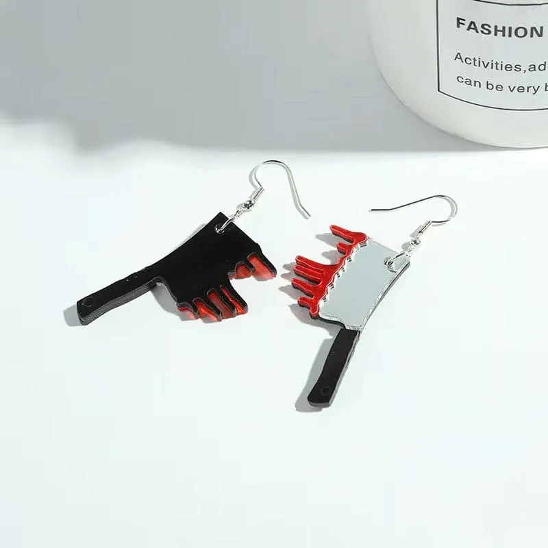 Acrylic & Silvertone Bleeding Knife Drop Earrings made by Zulily
