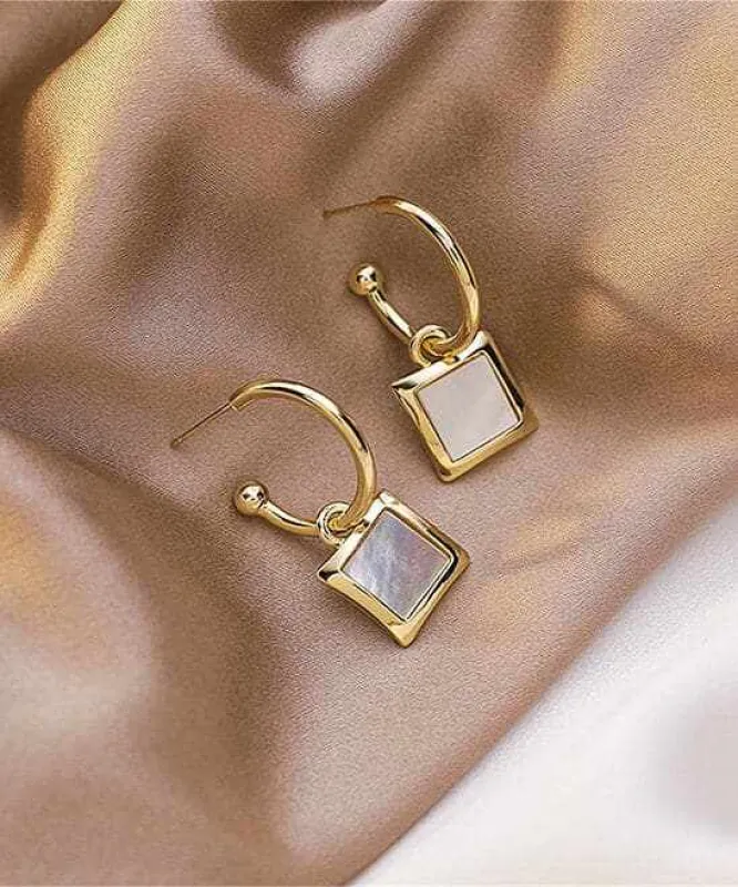 Acrylic & Goldtone Square Drop Earrings made by Zulily