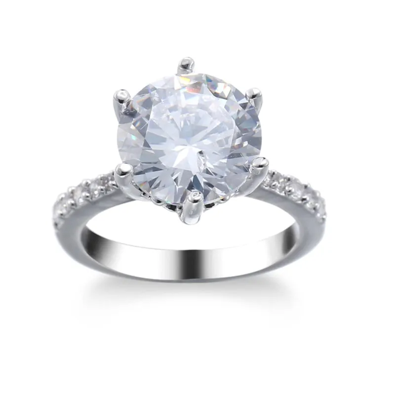 Crystal & Cubic Zirconia Pavé Round-Cut Ring made by Zulily