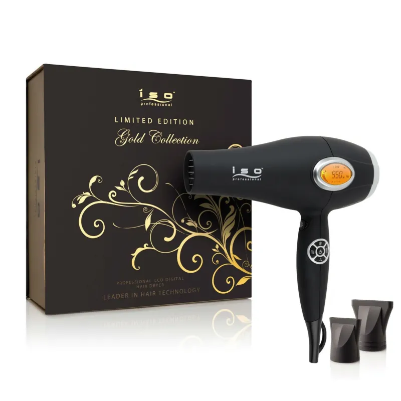Digital 1875W Pro Ionic Hair Dryer w/LCD Digital Display - Gold Collection made by Zulily