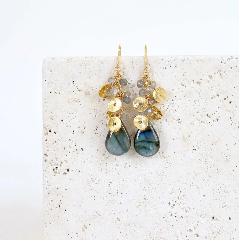 Labradorite Aurora Earrings made by Zulily