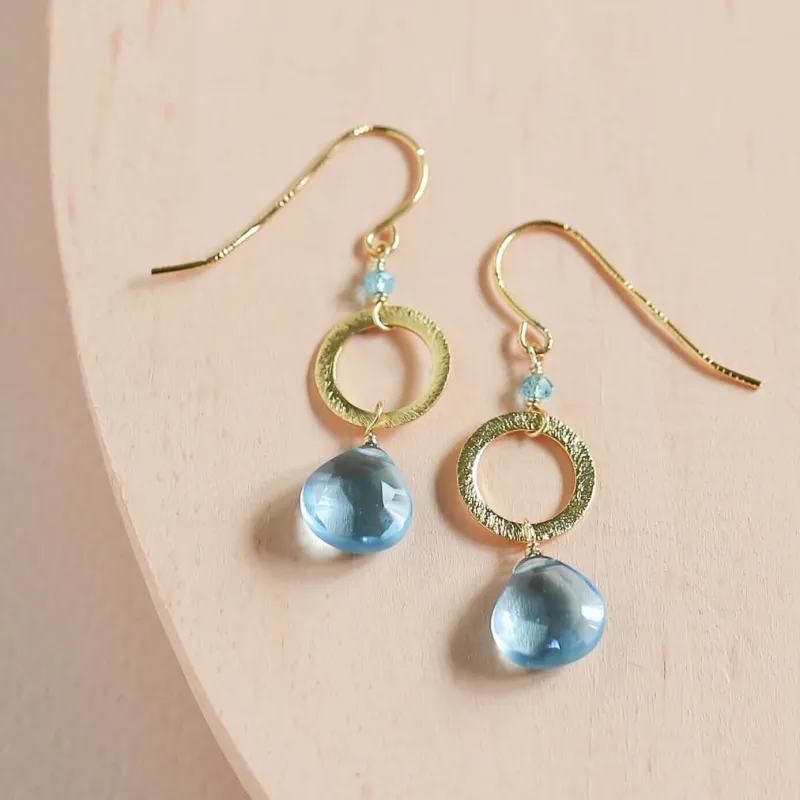 Aquamarine Quartz Airie Earring made by Zulily