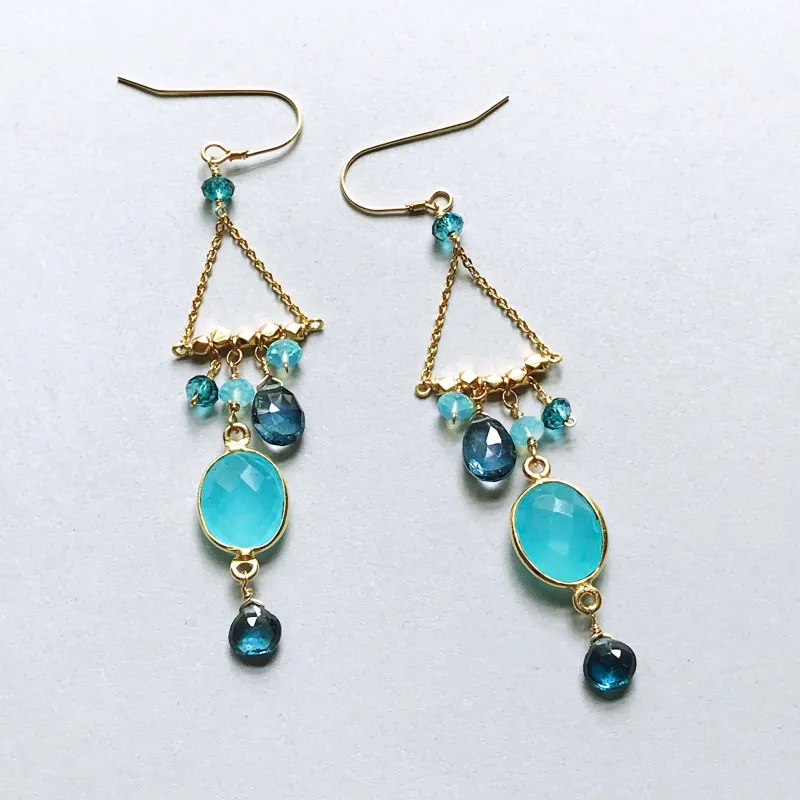 Blue Chandie Earrings made by Zulily