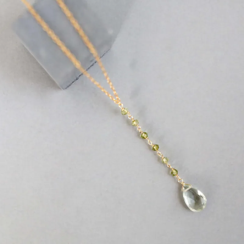Green Amethyst Yoga Pendant made by Zulily