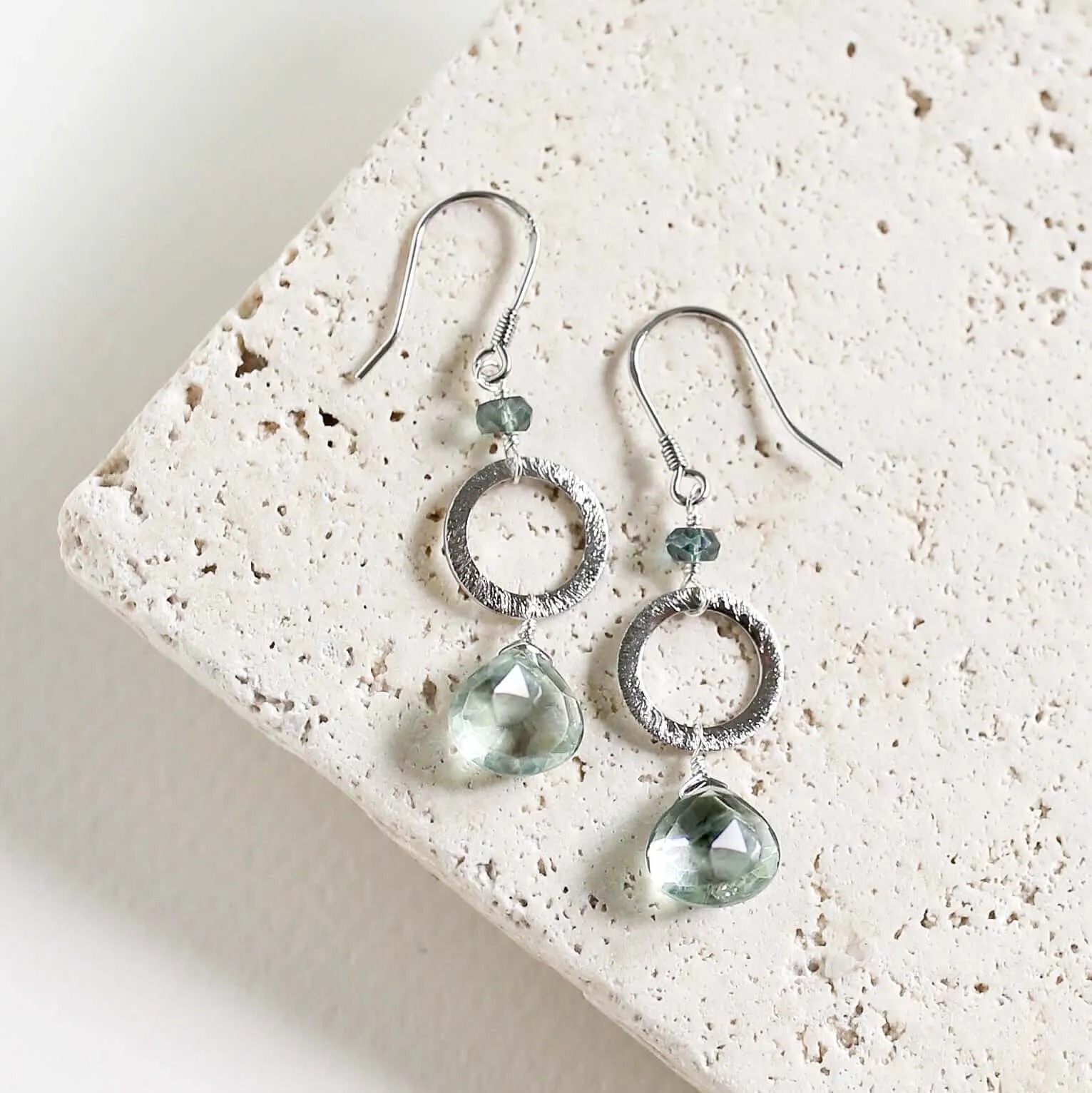The Airie Earring - Green Amethyst Gold sold by Zulily product image thumbnail 5