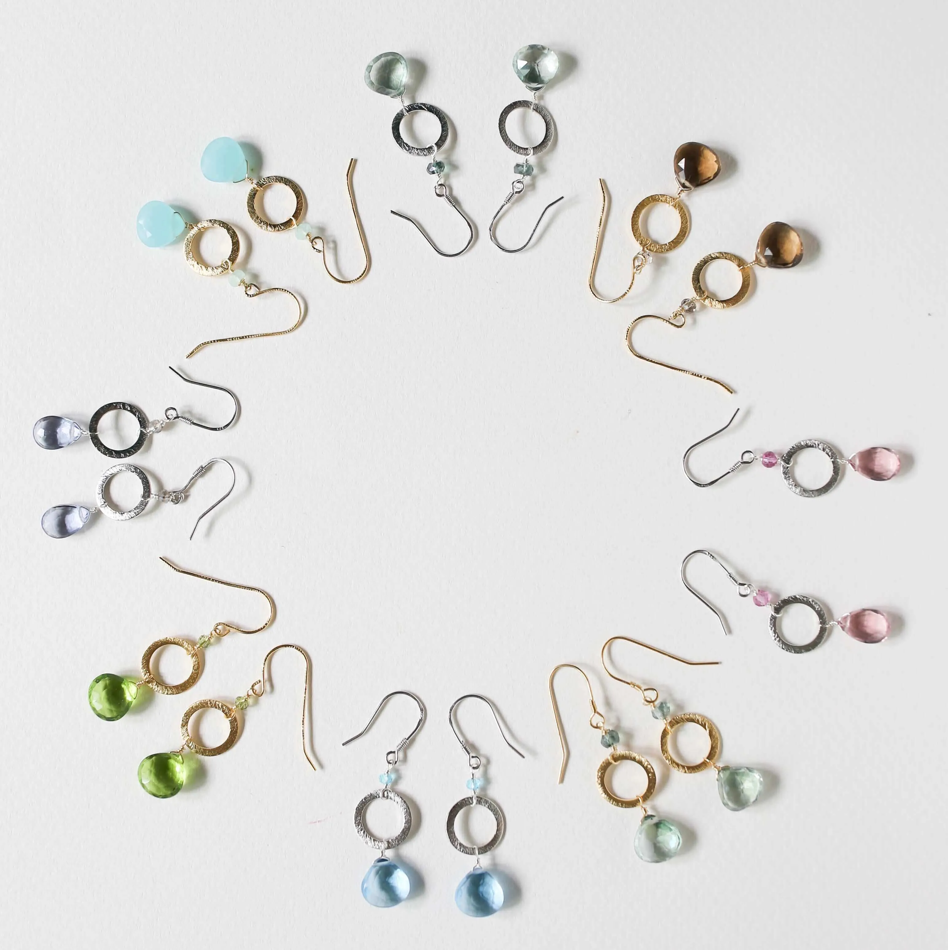 The Airie Earring - Green Amethyst Gold sold by Zulily product image thumbnail 4