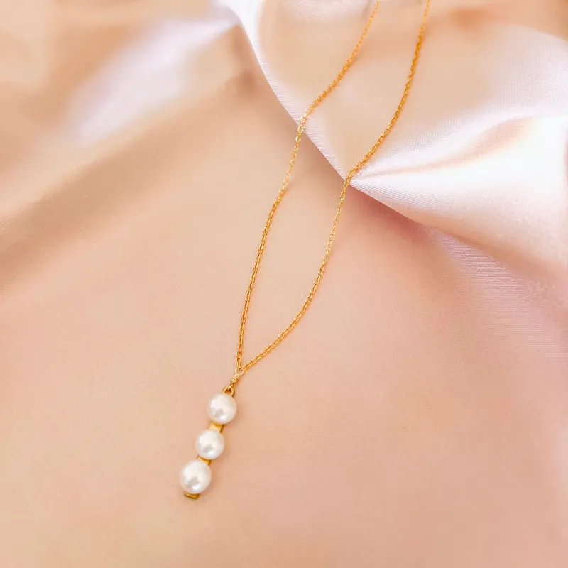Pearl Bar Necklace made by Zulily