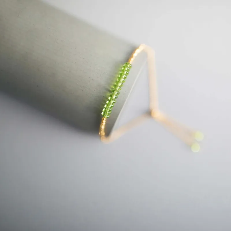 Peridot Adjustable Stacking Bracelet made by Zulily