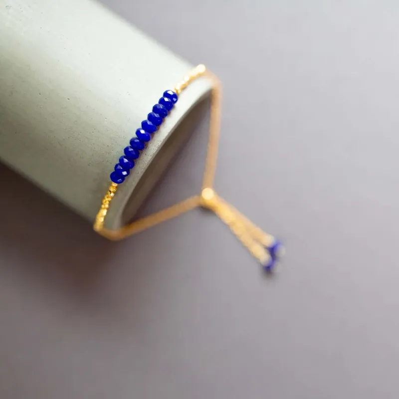 Lapis Lazuli Adjustable Stacking Bracelet made by Zulily