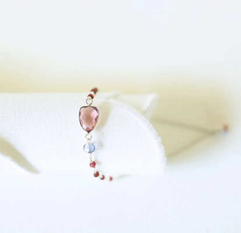 Rhodolite Garnet Silver Isla Bracelet made by Zulily