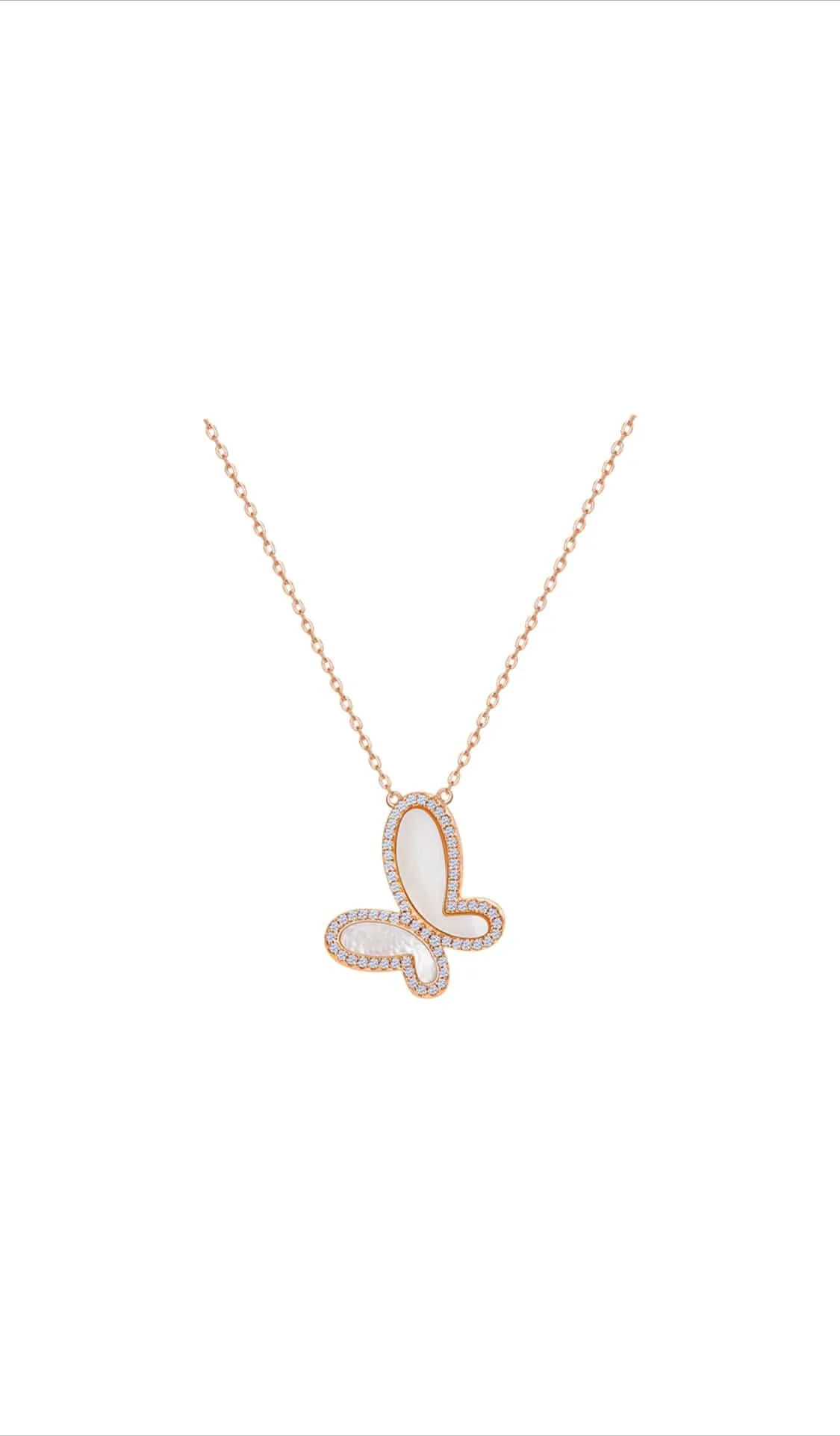 Red Agate w/ 18k Gold & Cubic Zirconia Butterfly Necklace Jewelry sold by Zulily product image thumbnail 5