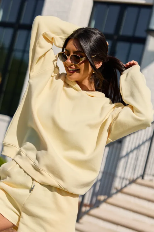Everyday Ease Yellow Hoodie made by Pink Lily