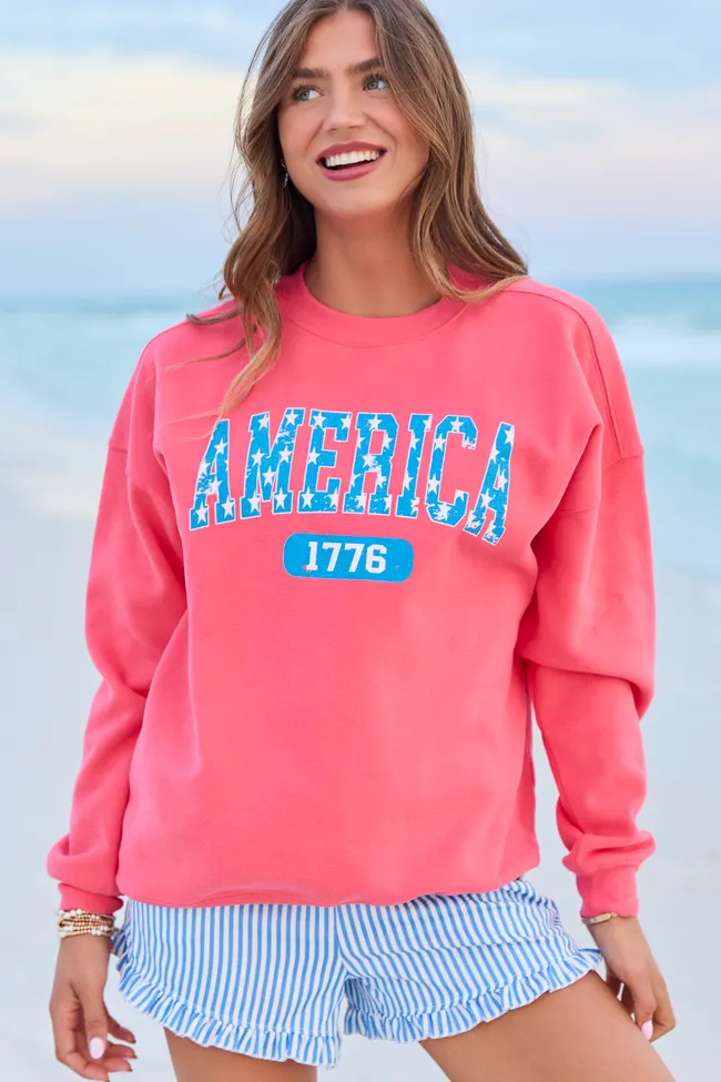 America Star 1776 Light Red Graphic Sweatshirt sold by Zulily product image thumbnail 2