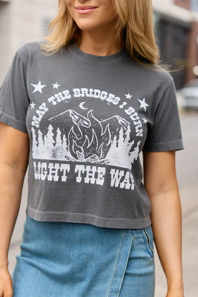 Bridges I Burn Dark Grey Boxy Graphic Tee sold by Zulily product image thumbnail 2