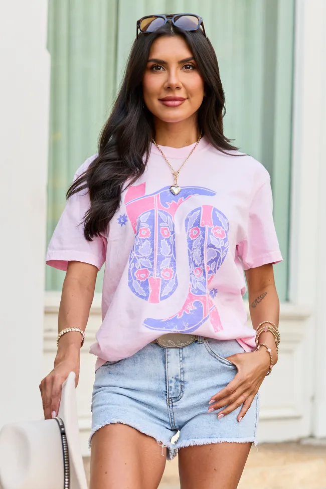 Floral Boots Light Pink Graphic Tee sold by Zulily product image thumbnail 3