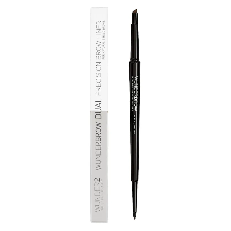 Wunderbrow Dual Precision Brow Liner Black Brown made by Wunderbrow