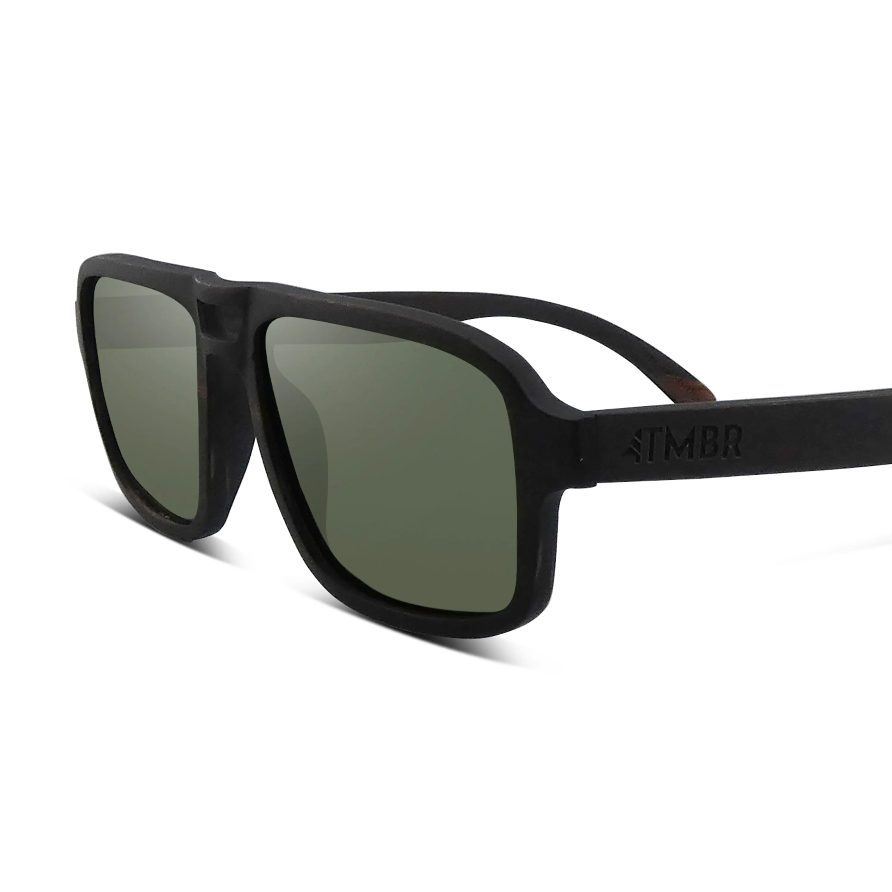 Flyer | Black w/ Green | Wooden Sunglasses sold by Zulily product image thumbnail 2