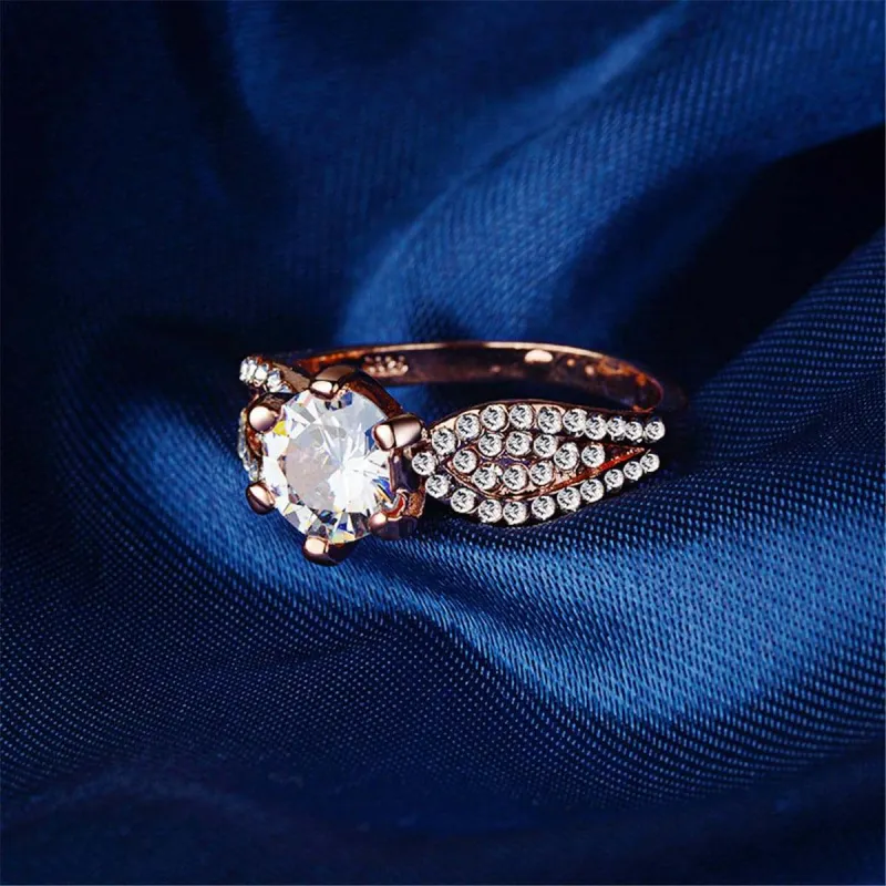 Cubic Zirconia & Rose Goldtone Pavé Ring made by Zulily