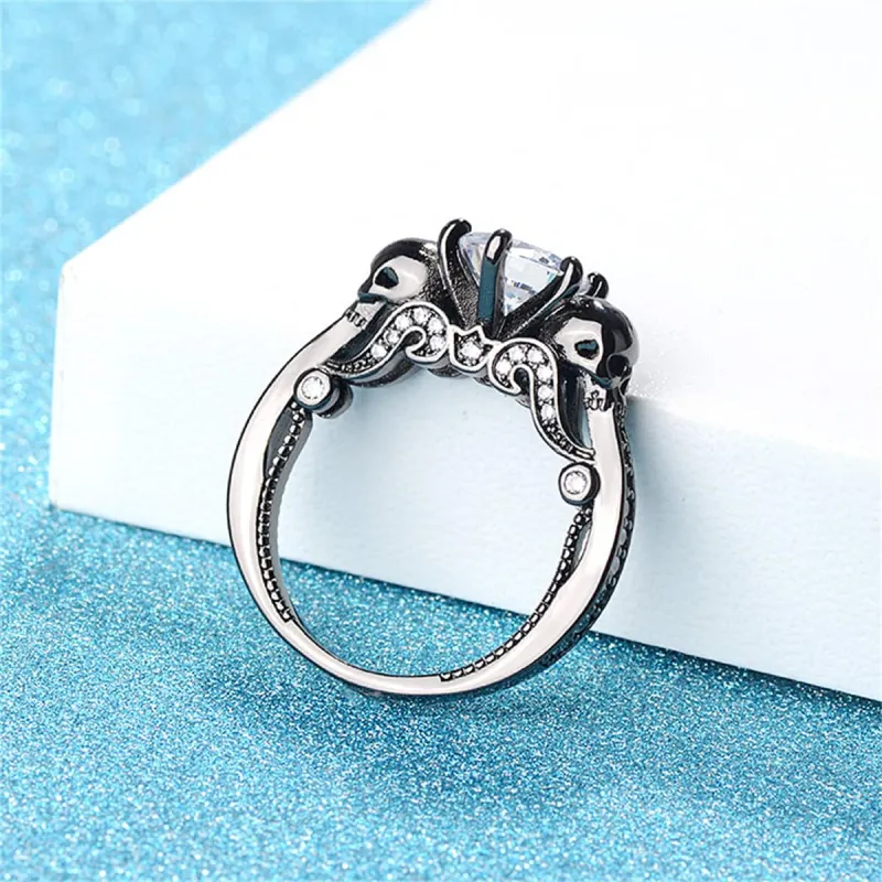 Crystal & Cubic Zirconia Skull Ring made by Zulily