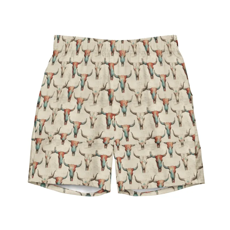 Baha Ranch Bullhead Skull Swim Trunks made by Zulily