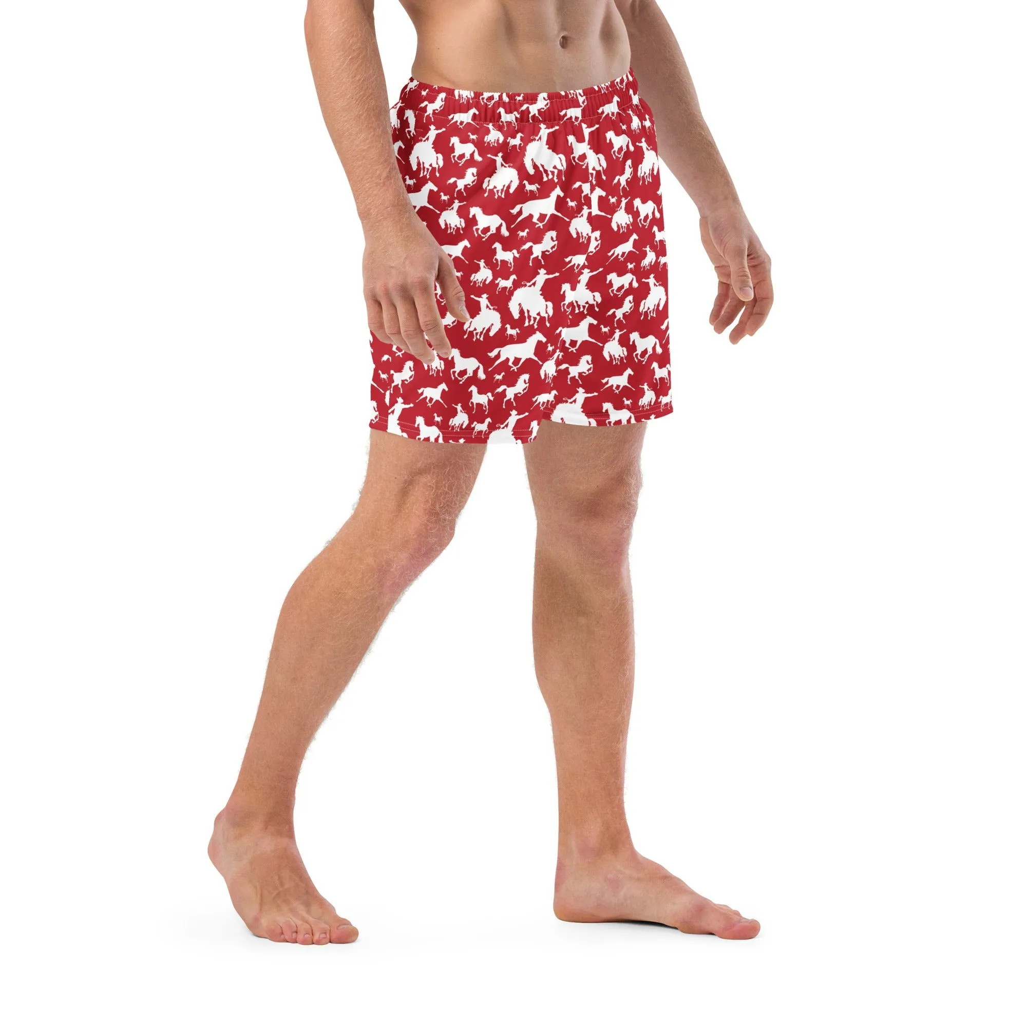 Baha Ranch Yeehaw Red Rodeo Cowboy Men's Swim Trunks sold by Zulily product image thumbnail 4