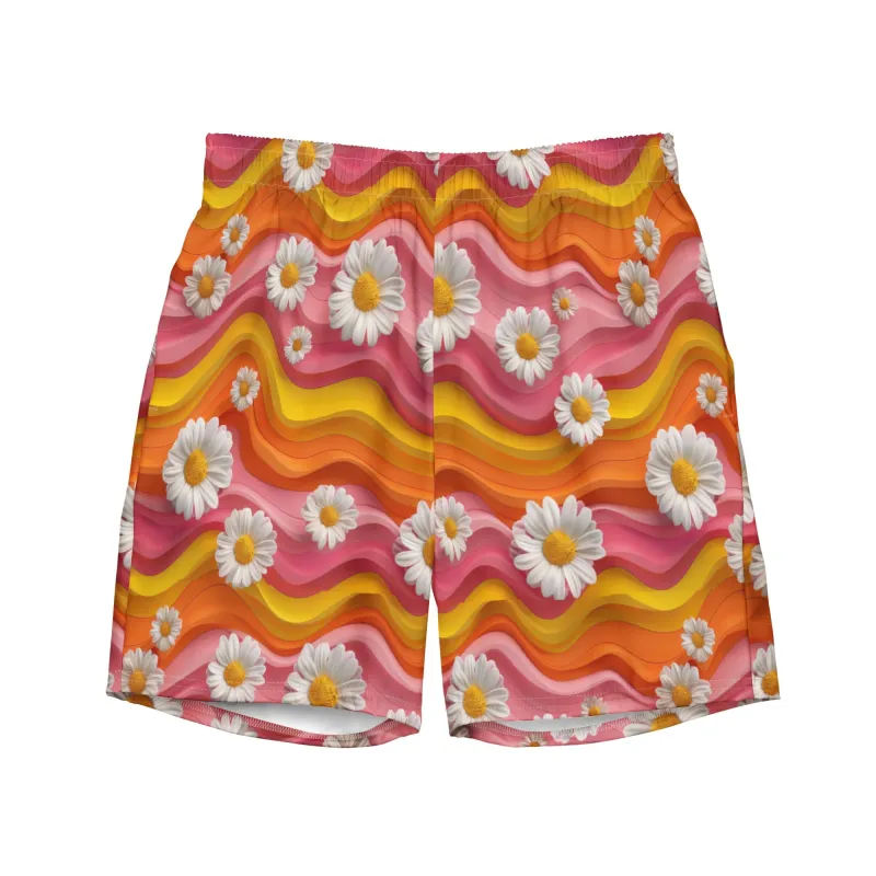 Baha Ranch Yeehaw Groovy Floral Men's Swim Trunks made by Zulily
