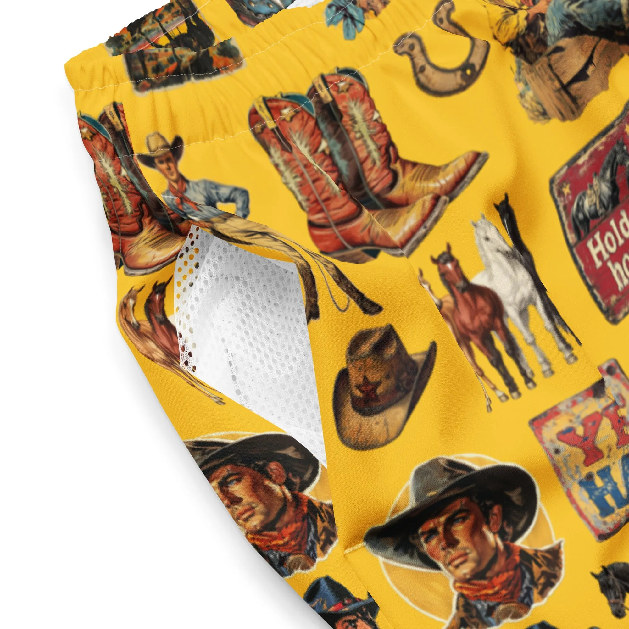 YEEHAW Vintage Cowboy Collage Western Swim Trunks Shorts sold by Zulily product image thumbnail 5