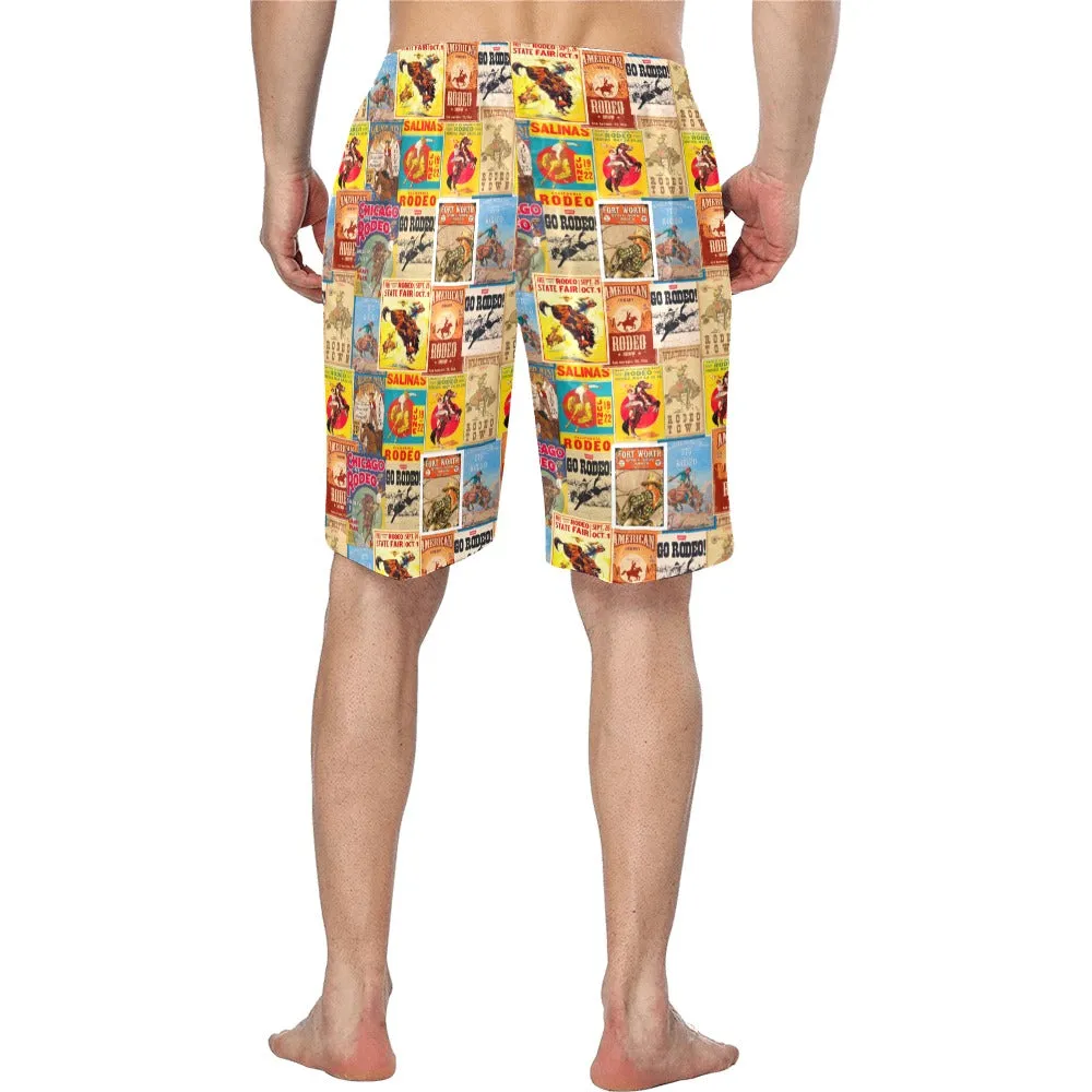 Vintage Rodeo Poster Mens Western Swim Trunks Shorts sold by Zulily product image thumbnail 3