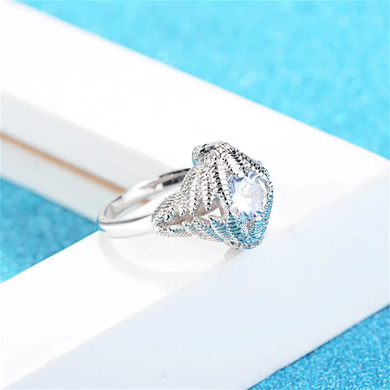 Crystal & Silvertone Skull Ring made by Zulily