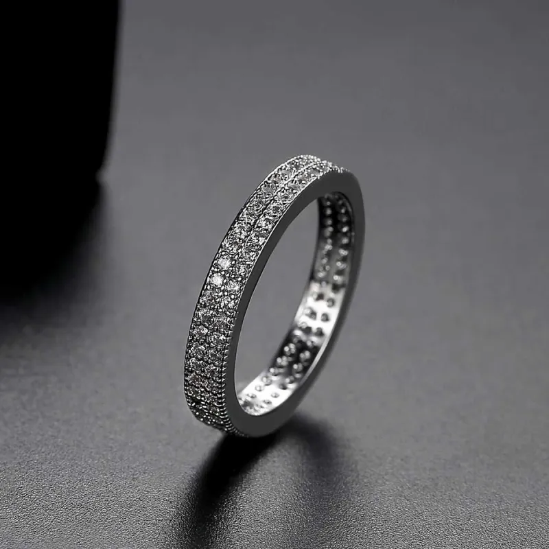 Cubic Zirconia & Silvertone Invisible Band made by Zulily
