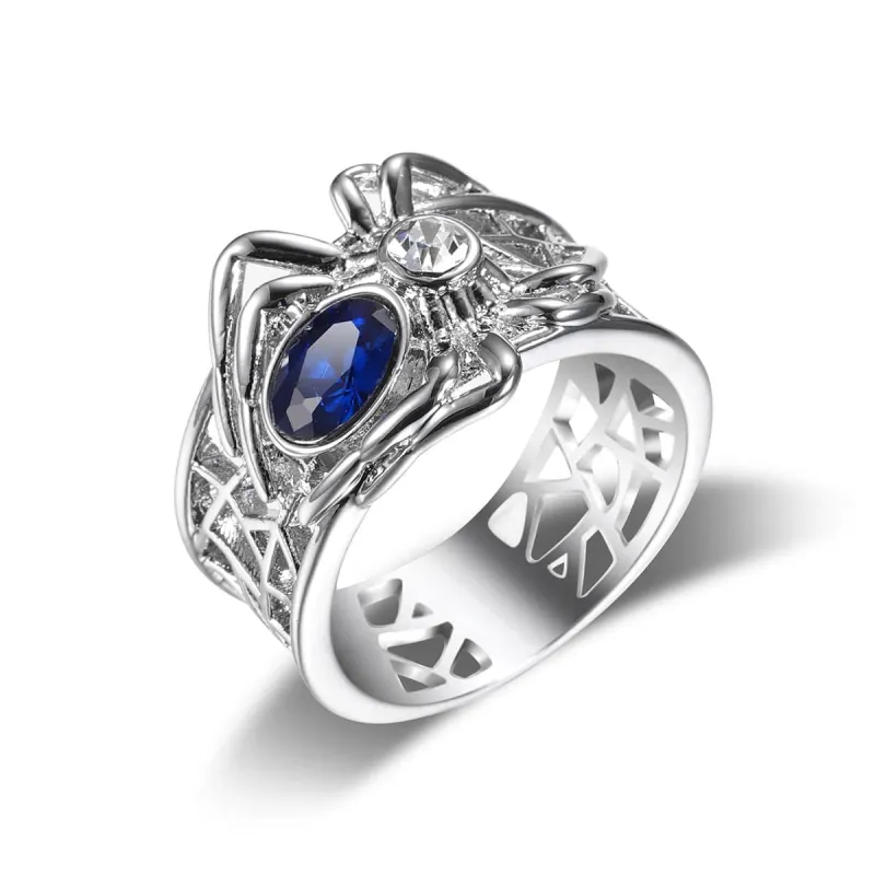 Navy Crystal & Cubic Zirconia Spider Band made by Zulily